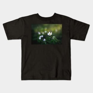 Anemone nemorosa flower in the forest Kids T-Shirt